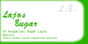 lajos bugar business card